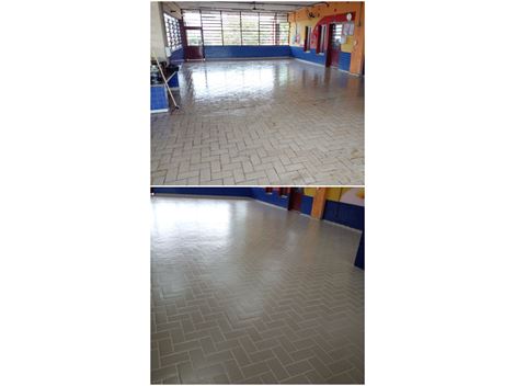 Restauração de piso frio com rejunte acrilico 