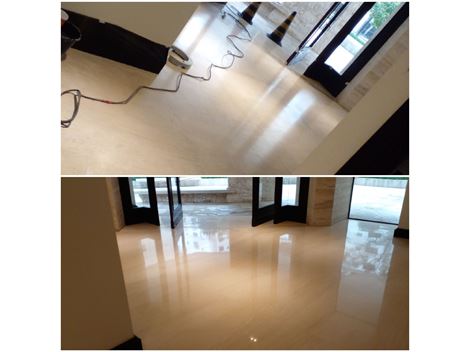 Polimento de mármore na barra funda 