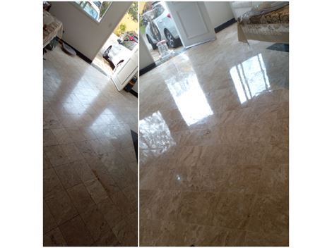 Polimento de mármore travertino no Tatuapé 